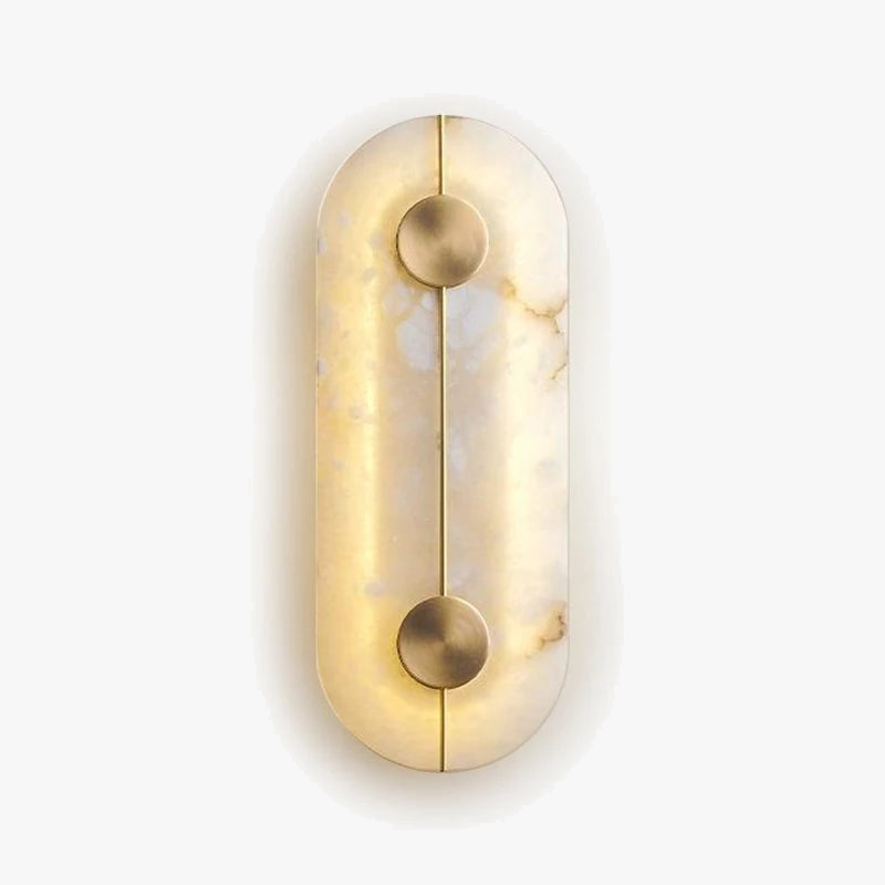 Modern vägglampa i rund design med marmor och guldkoppar LED