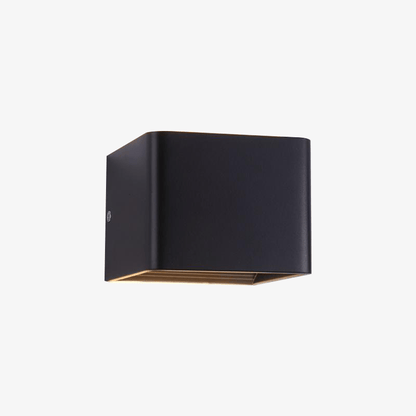 Kubformad vägglampa LED i metall med färgad modern design