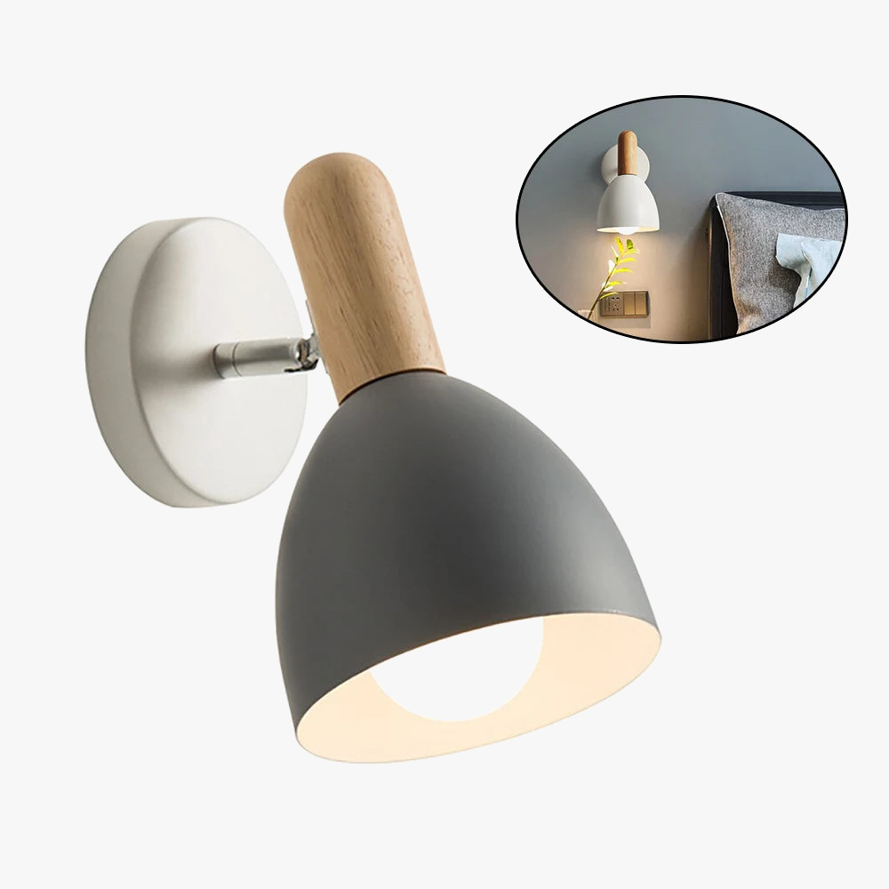 Modern vägglampa med trädetalj – nordisk design för sovrum och vardagsrum