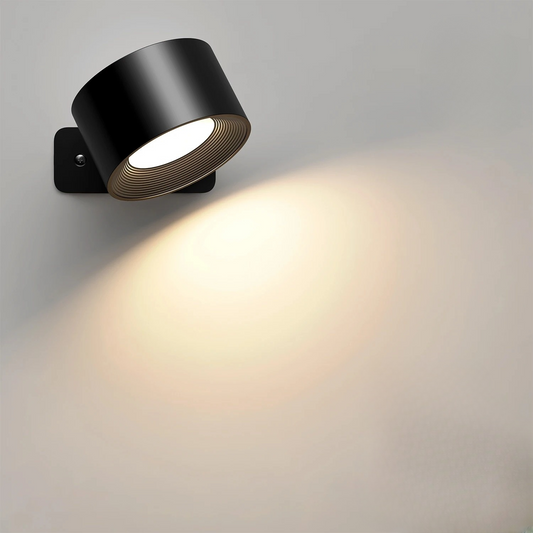 Uppladdningsbar LED vägglampa med fjärrkontroll dimbart ljus och 3 färglägen
