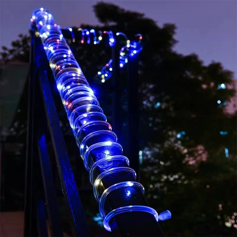 Lumiflex | Solcellsdriven rep-ljusslinga – dekorativ LED-belysning för trädgård & uterum