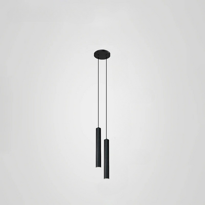 Minimalistisk cylinderformad LED pendellampa svart för sovrum matsal