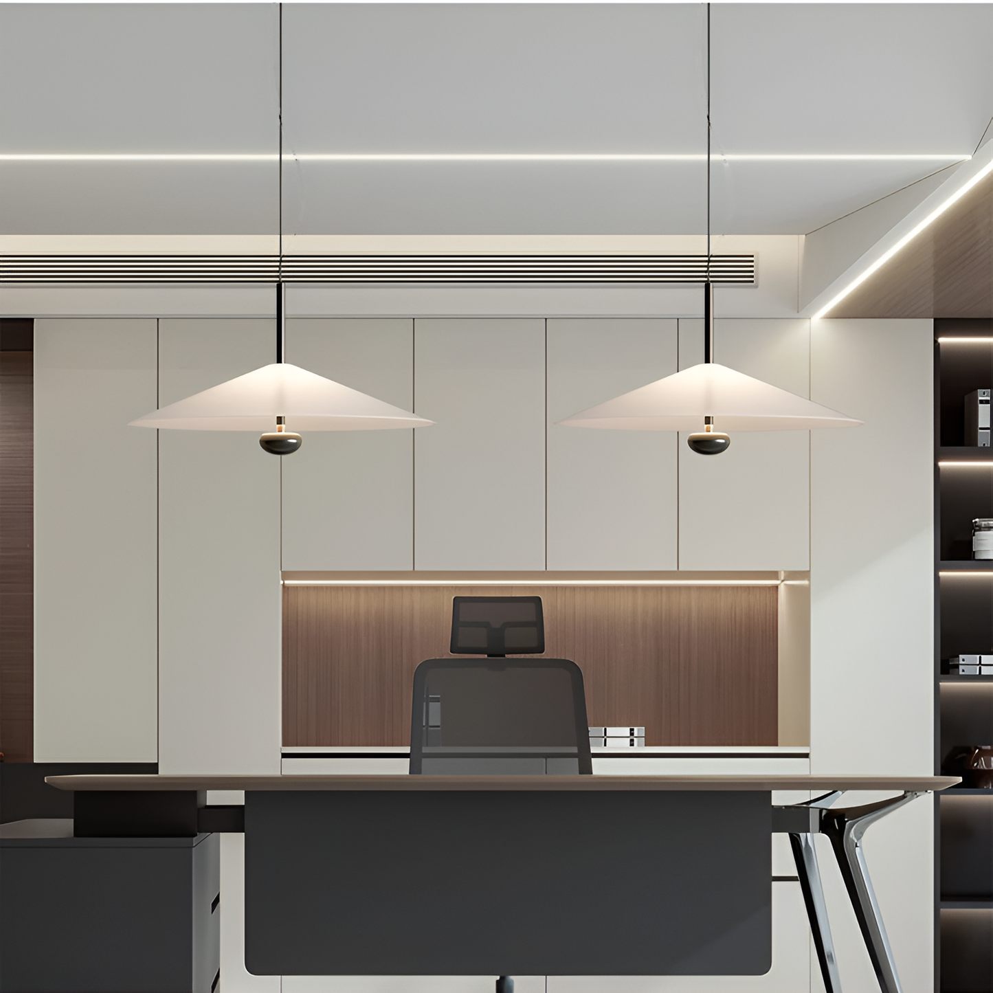 Modern vit pendellampa i minimalistisk design för kök och vardagsrum