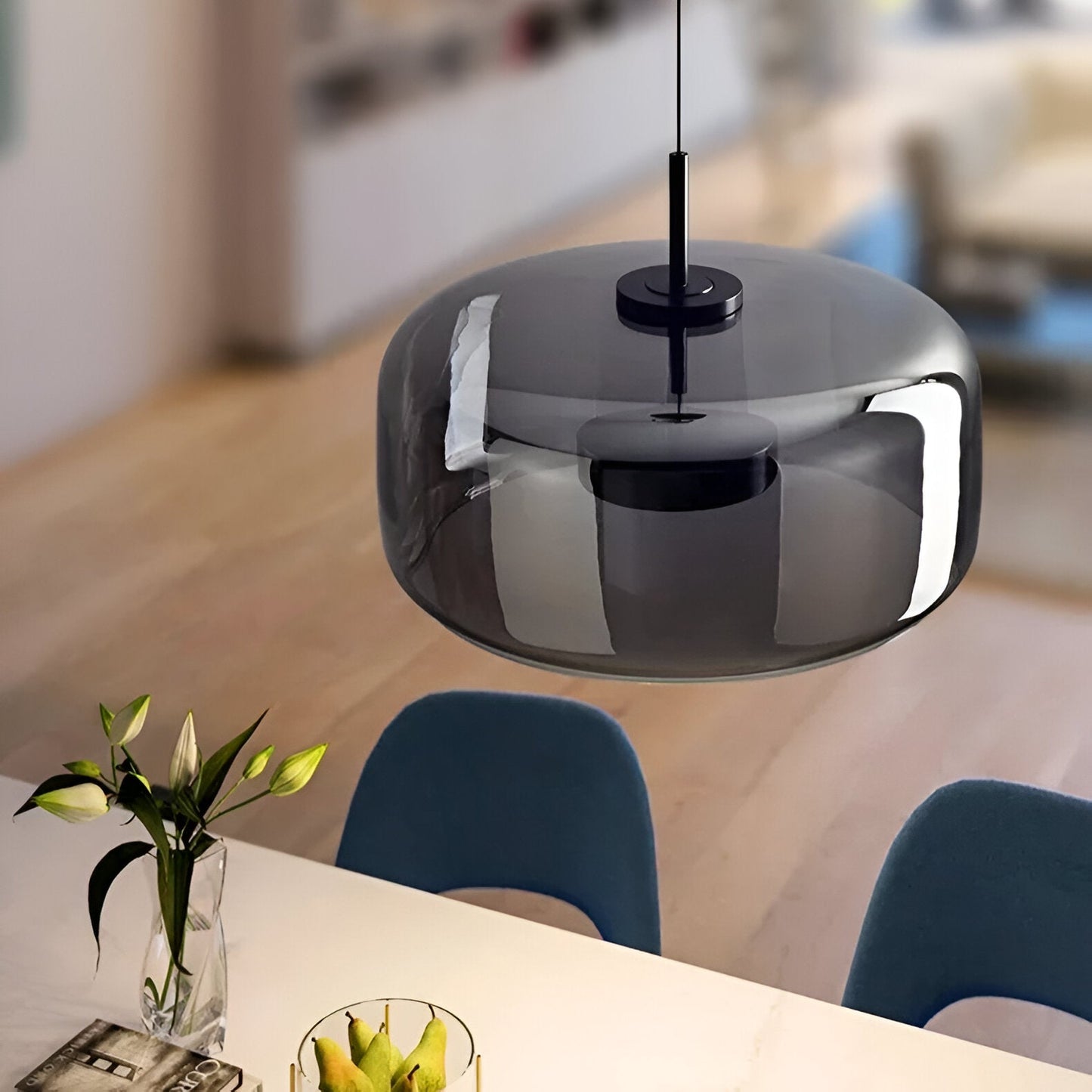 Modern glas pendellampa med LED för matsal vardagsrum kök och sovrum