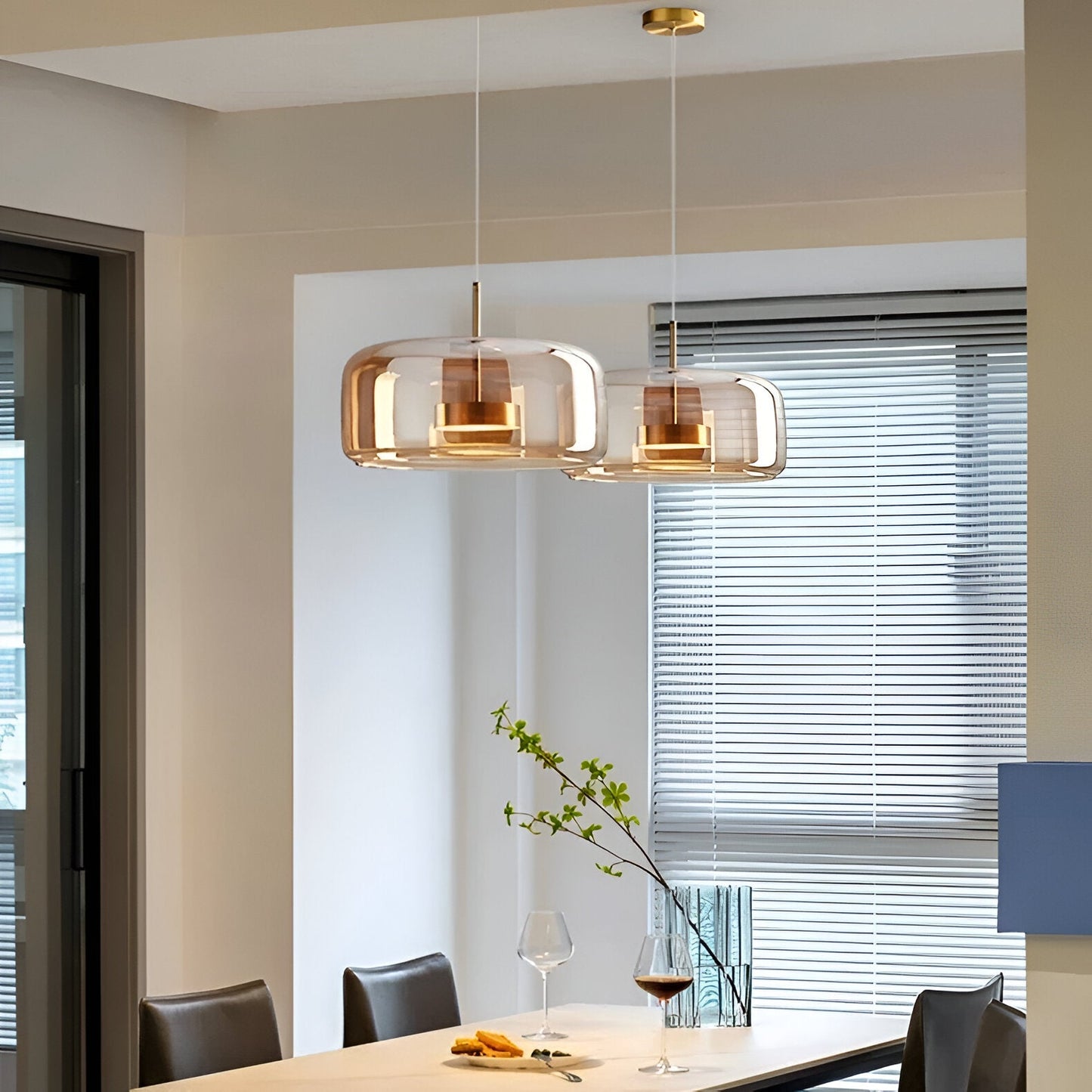 Modern glas pendellampa med LED för matsal vardagsrum kök och sovrum