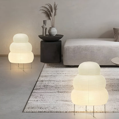 Japansk golvlampa i rispapper med konstnärlig design för vardagsrum sovrum