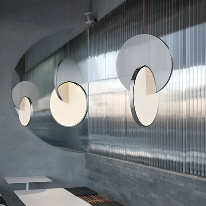 Nordisk LED pendellampa i dubbel rund design för matsal vardagsrum kök och hall