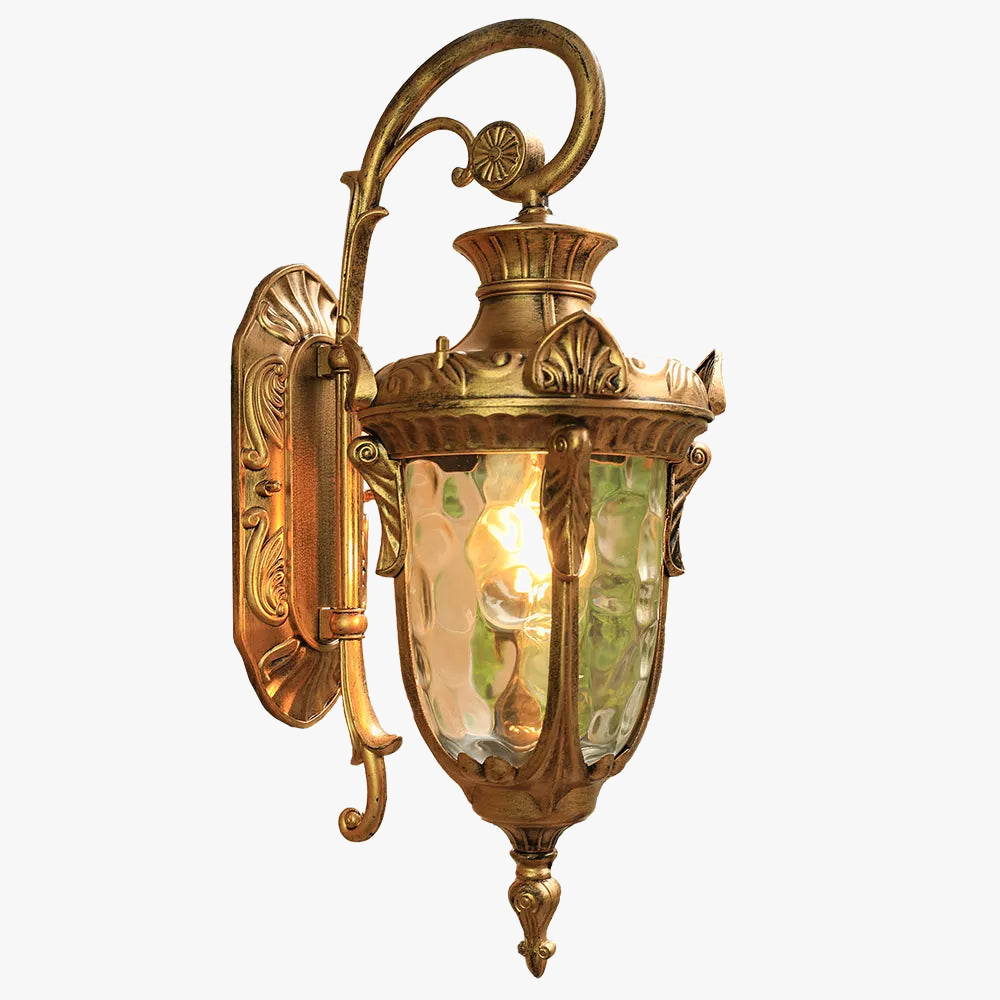 Vattentålig utomhus vägglampa i retrostil med aluminiumhölje för trädgård och fasad