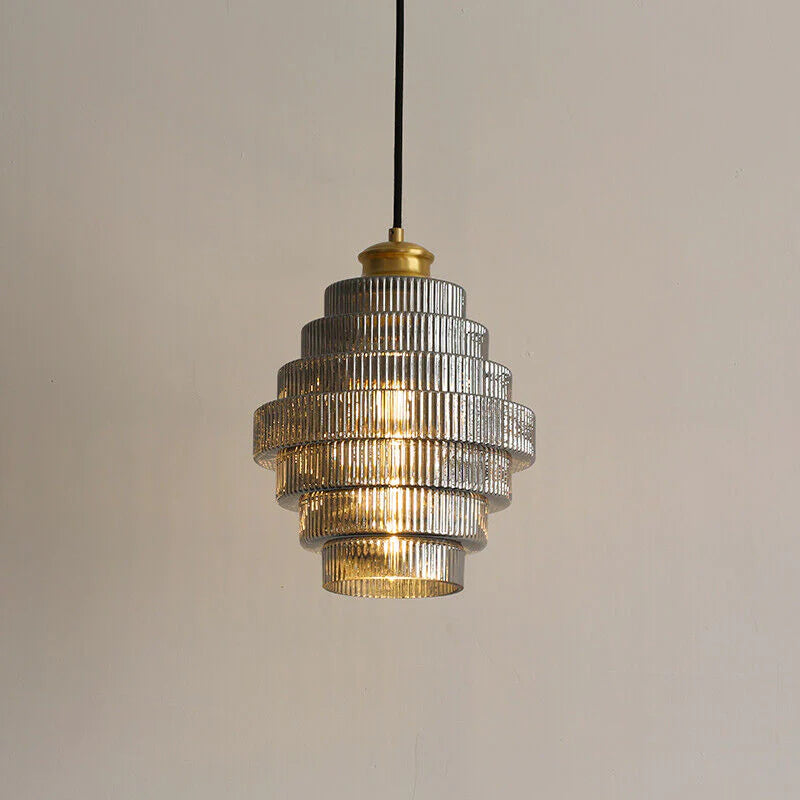 Flaskformad glas pendellampa med vintage design för kök matsal och vardagsrum