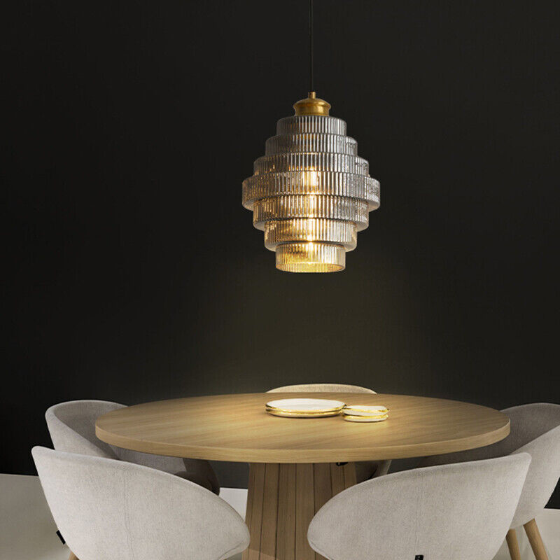 Flaskformad glas pendellampa med vintage design för kök matsal och vardagsrum