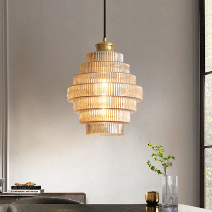 Flaskformad glas pendellampa med vintage design för kök matsal och vardagsrum