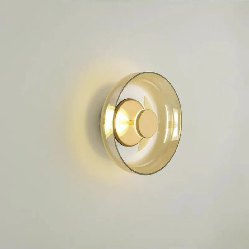 Modern vägglampa i glas LED för sovrum vardagsrum hall inredning