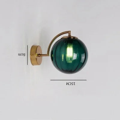 Modern vägglampa i glas och metall med LED för sovrum vardagsrum matsal