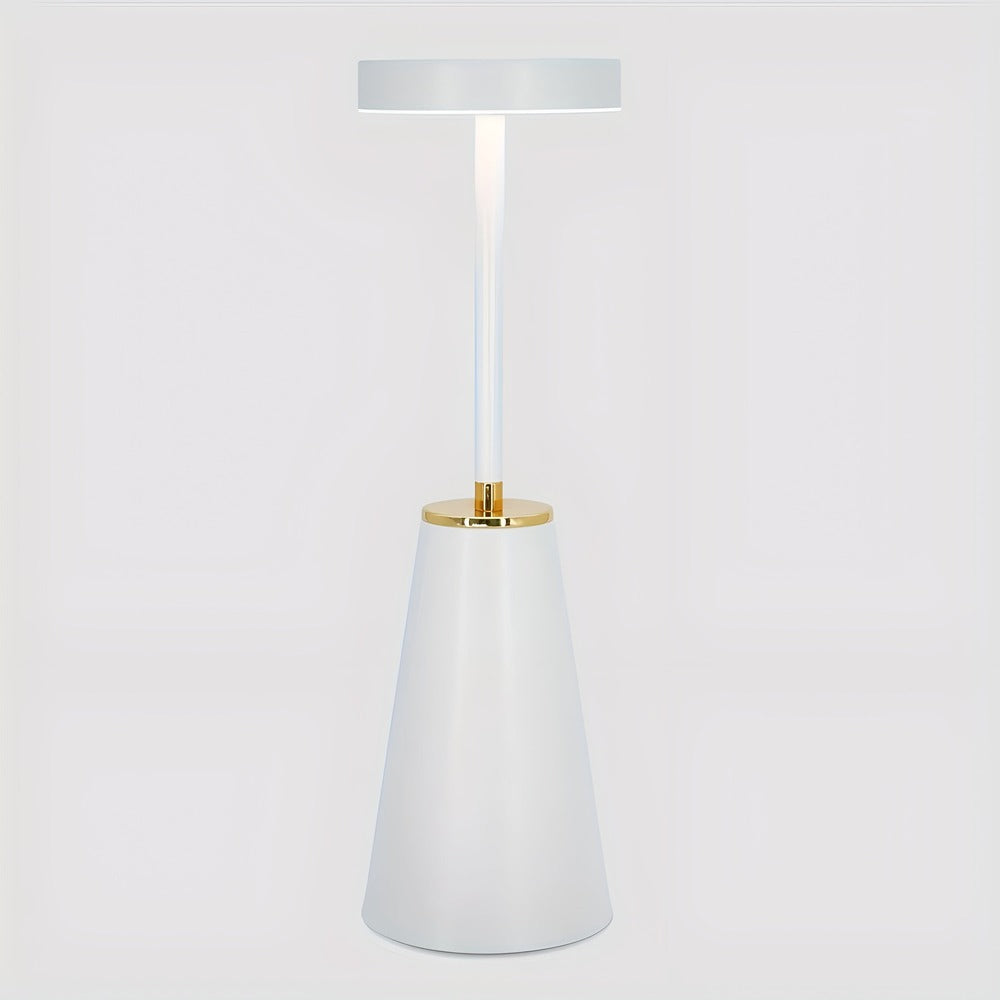 Sladdlös LED bordslampa i metall med dimbart touch ljus och modern design