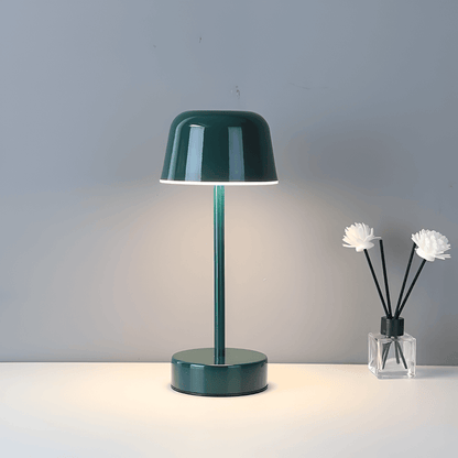 Retro färgglad LED bordslampa i metall med dimbart ljus och sladdlös design
