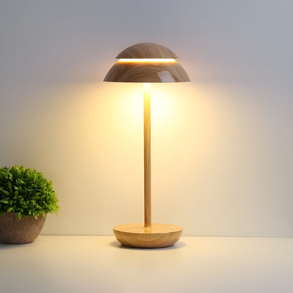 Sladdlös LED bordslampa retrodesign paraplyform med dimmer
