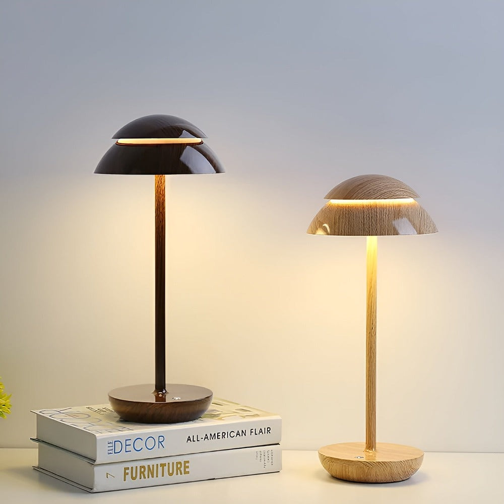 Sladdlös LED bordslampa retrodesign paraplyform med dimmer