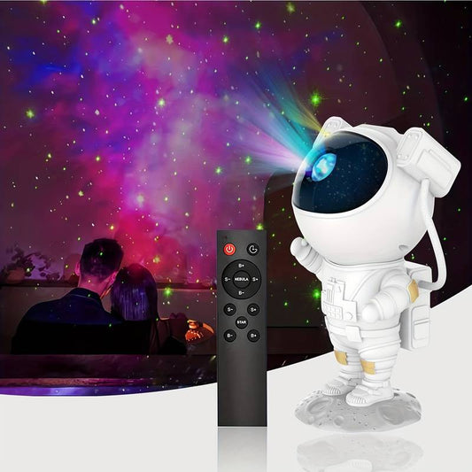 Astronaut galaxylampa med stjärn- och nebulosaprojektor för sovrum vardagsrum och barnrum