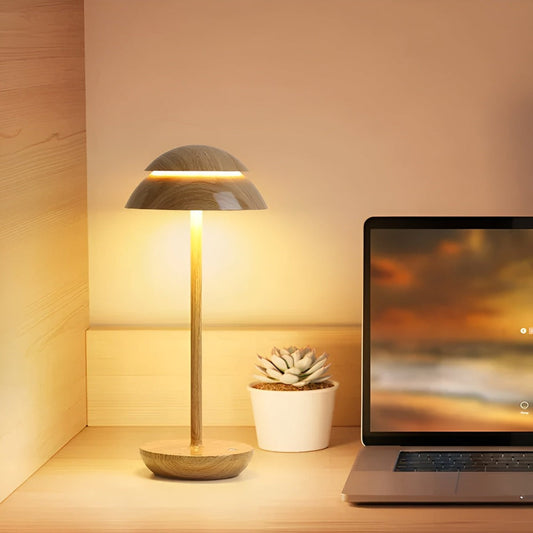 Sladdlös LED bordslampa retrodesign paraplyform med dimmer