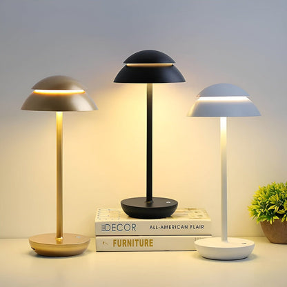 Sladdlös LED bordslampa retrodesign paraplyform med dimmer