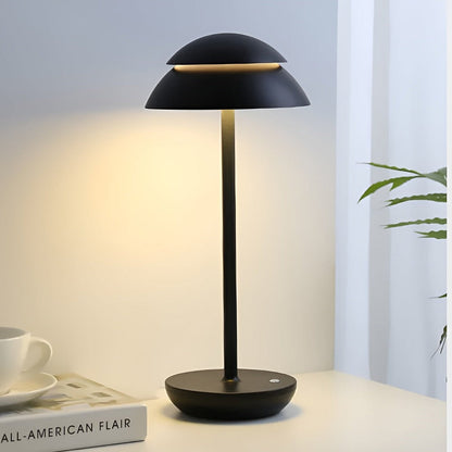 Sladdlös LED bordslampa retrodesign paraplyform med dimmer