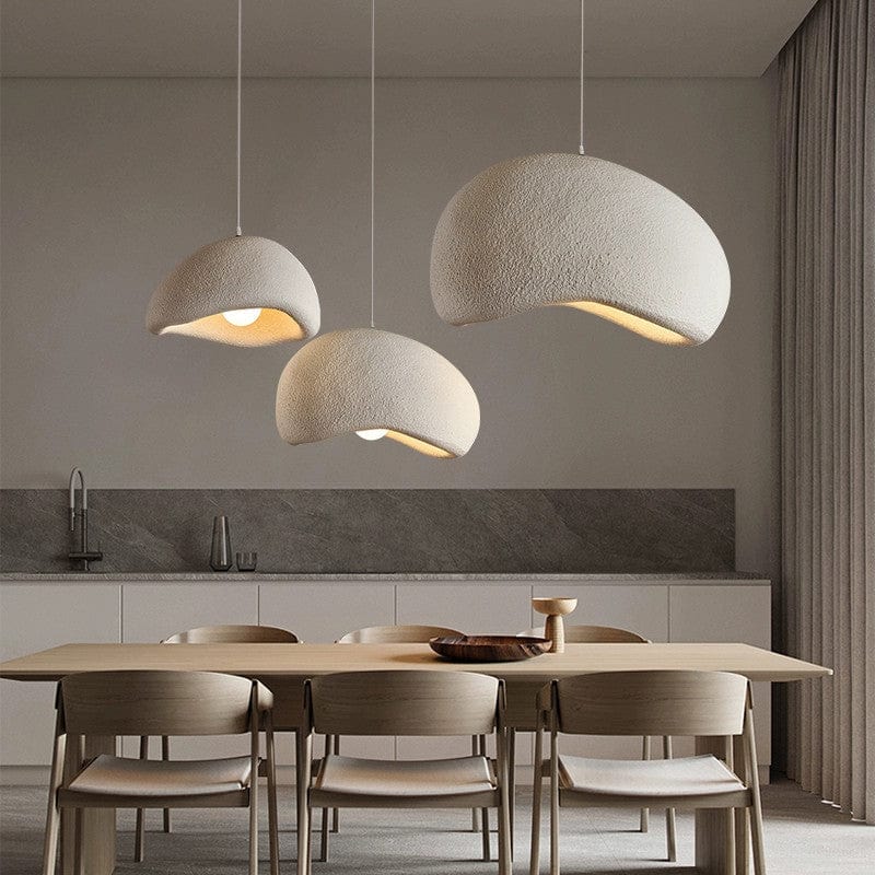 Japandi wabi sabi taklampa med skandinavisk japansk design för vardagsrum sovrum och matsal