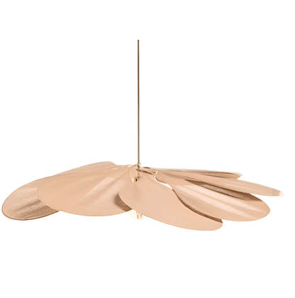Blominspirerad pendellampa i tyg med LED och skandinavisk design