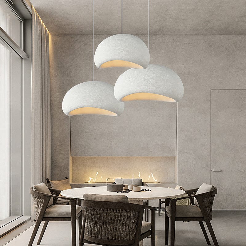 Japandi wabi sabi taklampa med skandinavisk japansk design för vardagsrum sovrum och matsal