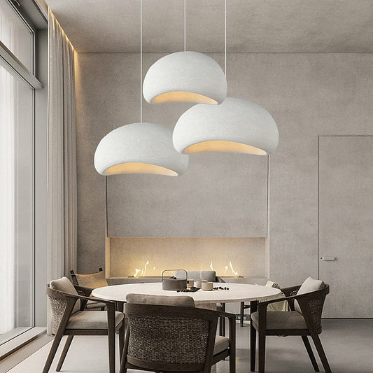 Japandi wabi sabi taklampa med skandinavisk japansk design för vardagsrum sovrum och matsal