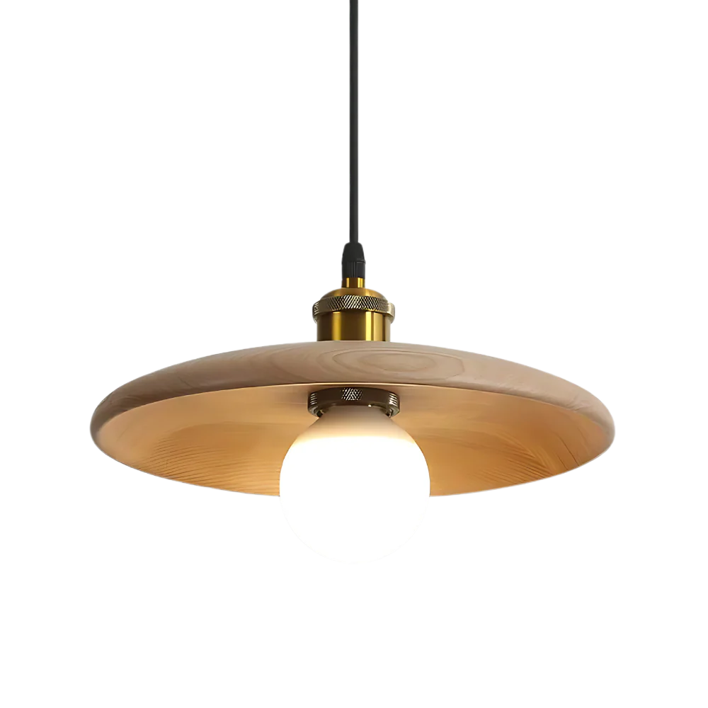 Japandi taklampa i naturligt trä och metall för vardagsrum sovrum kök och kontor