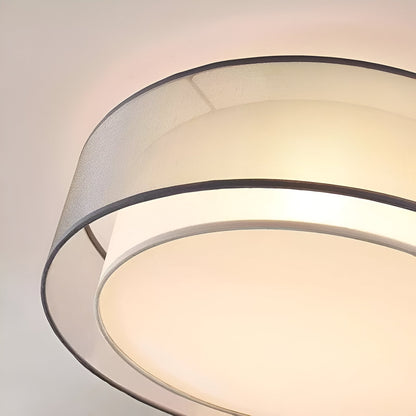 Modern Rund Taklampa med Vävd Lampskärm – Elegant LED Plafond för Inomhusbelysning