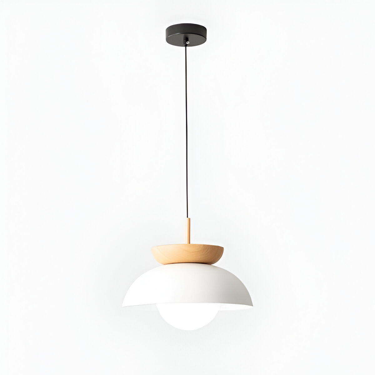 Nordisk minimalistisk pendellampa i glas och järn för kök vardagsrum och sovrum