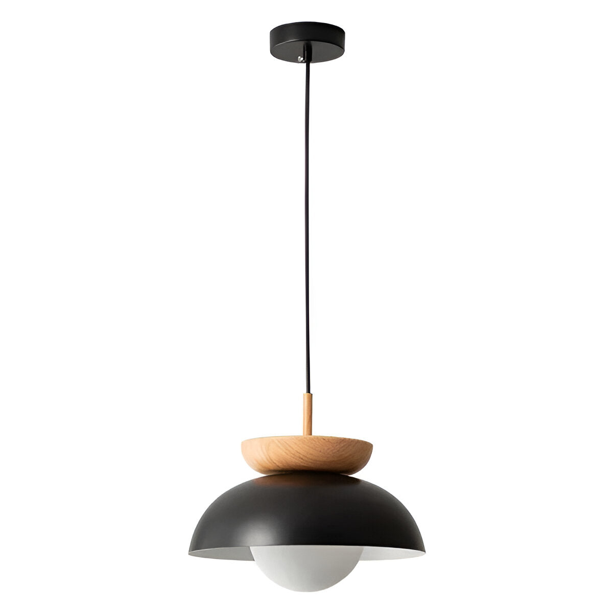 Nordisk minimalistisk pendellampa i glas och järn för kök vardagsrum och sovrum