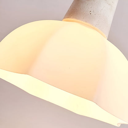 Romantisk pendellampa i blomformad sten och glas för sovrum och nattduksbord