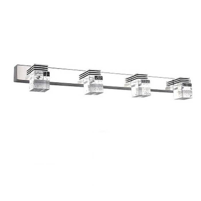 Modern vägglampa i rostfritt stål med glaskupa