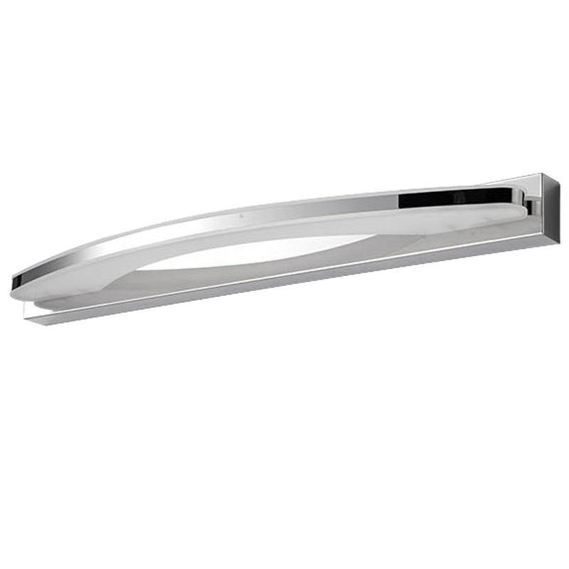 Långsmal vägglampa i stål och akryl med modern design