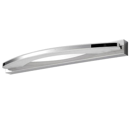 Långsmal vägglampa i stål och akryl med modern design