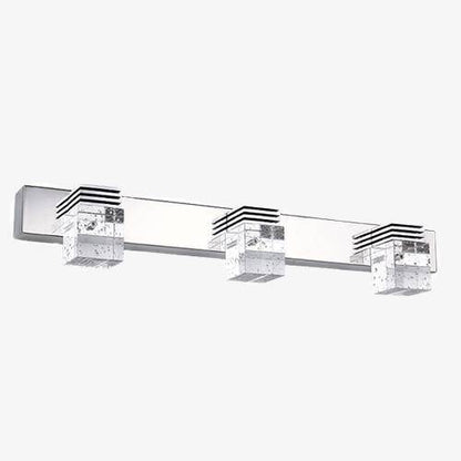 Modern vägglampa i rostfritt stål med glaskupa