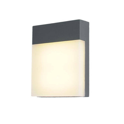 Vattentät LED-vägglampa i aluminium IP65 med modern rektangulär design
