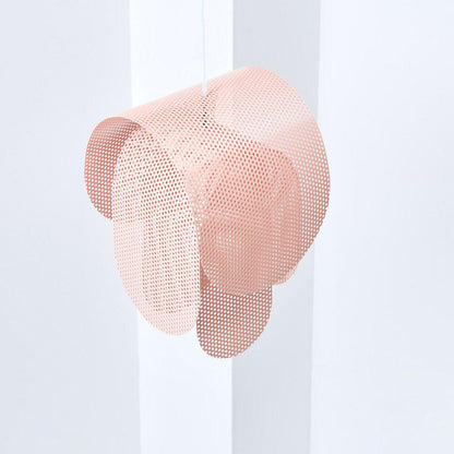 Modern perforerad metallpendel i rosa för kök matsal vardagsrum och sovrum