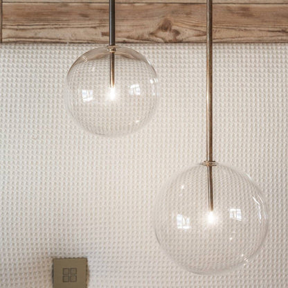 Modern glasboll pendellampa LED taklampa för matsal sovrum kök