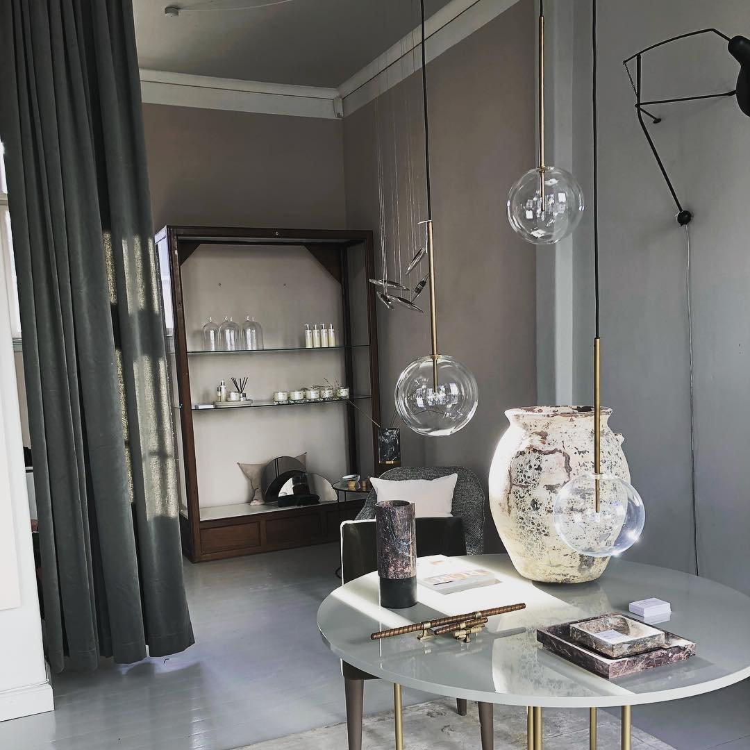 Modern glasboll pendellampa LED taklampa för matsal sovrum kök