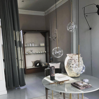 Modern glasboll pendellampa LED taklampa för matsal sovrum kök