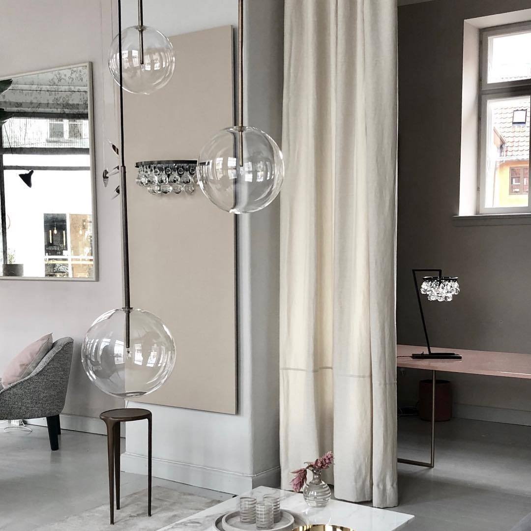 Modern glasboll pendellampa LED taklampa för matsal sovrum kök