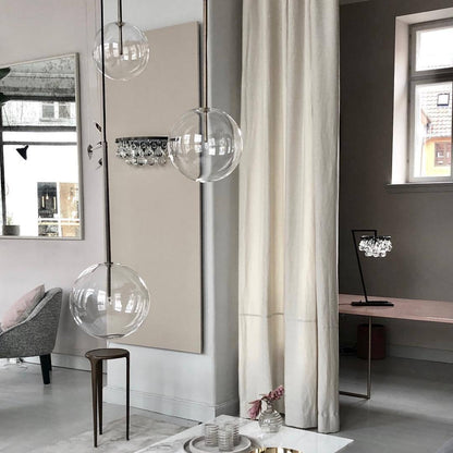 Modern glasboll pendellampa LED taklampa för matsal sovrum kök