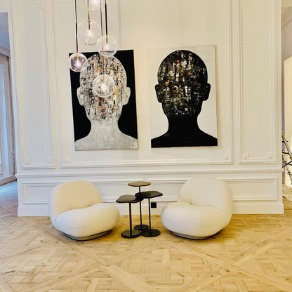 Modern glasboll pendellampa LED taklampa för matsal sovrum kök