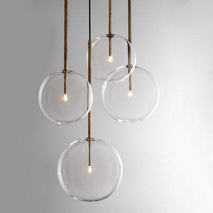 Modern glasboll pendellampa LED taklampa för matsal sovrum kök