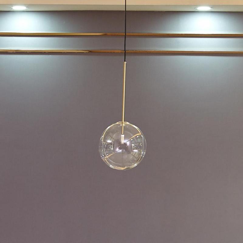 Modern glasboll pendellampa LED taklampa för matsal sovrum kök