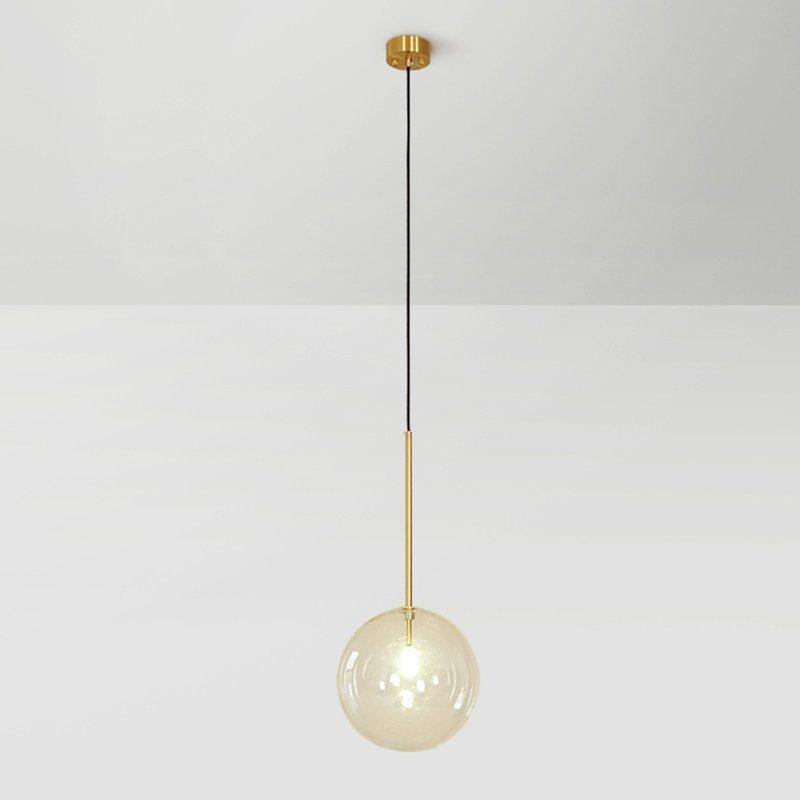 Modern glasboll pendellampa LED taklampa för matsal sovrum kök