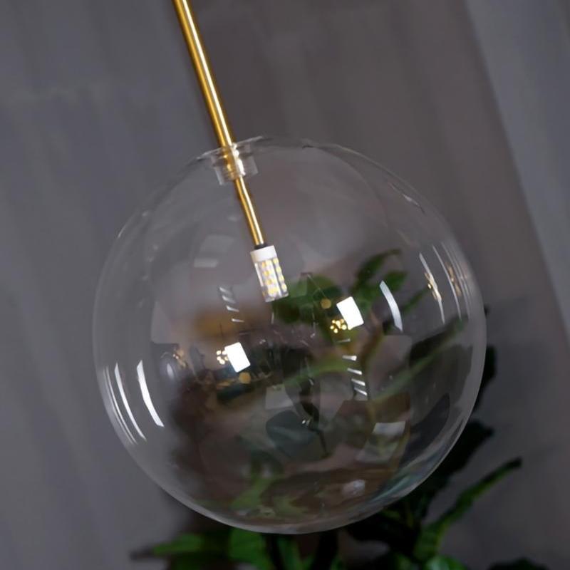 Modern glasboll pendellampa LED taklampa för matsal sovrum kök